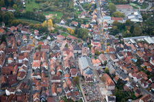 Reichshoffen in the state Bas-Rhin, France seen from above