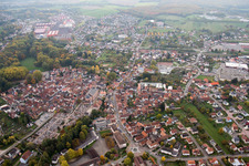 Reichshoffen in the state Bas-Rhin, France viewn from the air