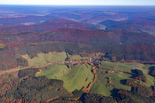 Aerial view of District Watterbach in Kirchzell in the state Bavaria, Germany