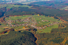 Agricultural fields and farmland in the district Weiten-Gesäß in Michelstadt in the state Hesse, Germany
