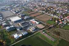 Drone recording of District Queichheim in Landau in der Pfalz in the state Rhineland-Palatinate, Germany