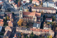Church building in von  Old Town- center of downtown in Landau in der Pfalz in the state Rhineland-Palatinate, Germany