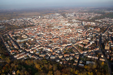 Landau in der Pfalz in the state Rhineland-Palatinate, Germany from above
