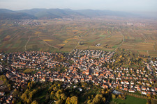 Oblique view of District Godramstein in Landau in der Pfalz in the state Rhineland-Palatinate, Germany