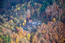 Aerial view of Barbarossa in the district Bindersbach in Annweiler am Trifels in the state Rhineland-Palatinate, Germany