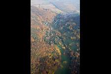 Oblique view of Birnbachtal in Leinsweiler in the state Rhineland-Palatinate, Germany