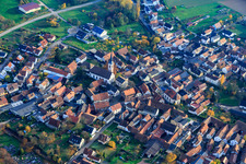 Laurentius Church and Protestant Church in Göcklingen in the state Rhineland-Palatinate, Germany