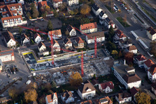 New development area "In the city center" between Bismarck and Gartenstr in Kandel in the state Rhineland-Palatinate, Germany out of the air