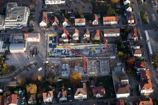 New development area "In the city center" between Bismarck and Gartenstr in Kandel in the state Rhineland-Palatinate, Germany from the plane