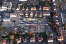 Aerial photograpy of Construction site for City Quarters Building 'Im Stadtkern' in Kandel in the state Rhineland-Palatinate, Germany