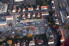 Bird's eye view of New development area "In the city center" between Bismarck and Gartenstr in Kandel in the state Rhineland-Palatinate, Germany