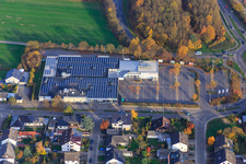 Aerial view of EDEKA Kissel SBK Kandel in Kandel in the state Rhineland-Palatinate, Germany