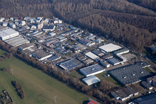 Aerial photograpy of At the Roßweid in the district Grötzingen in Karlsruhe in the state Baden-Wuerttemberg, Germany