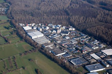 Oblique view of At the Roßweid in the district Grötzingen in Karlsruhe in the state Baden-Wuerttemberg, Germany