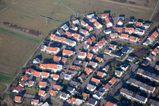 Aerial photograpy of District Spöck in Stutensee in the state Baden-Wuerttemberg, Germany