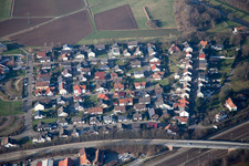 District Graben in Graben-Neudorf in the state Baden-Wuerttemberg, Germany viewn from the air