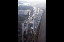 Bird's eye view of Lauterbourg in the state Bas-Rhin, France