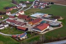 Aerial view of District Untertattenbach in Bad Birnbach in the state Bavaria, Germany