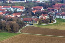 Aerial view of District Aunham in Bad Birnbach in the state Bavaria, Germany