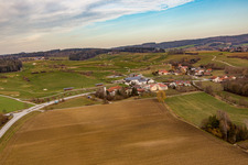Aerial photograpy of District Aunham in Bad Birnbach in the state Bavaria, Germany
