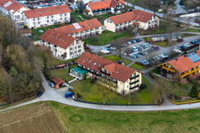 Bird's eye view of District Aunham in Bad Birnbach in the state Bavaria, Germany
