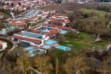 Drone recording of District Aunham in Bad Birnbach in the state Bavaria, Germany