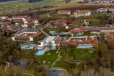 Rottal Thermal Baths in the district Aunham in Bad Birnbach in the state Bavaria, Germany seen from above