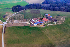Aerial photograpy of Ziegelbauer Horse Farm in Pfarrkirchen in the state Bavaria, Germany