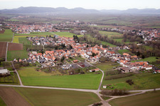 District Mühlhofen in Billigheim-Ingenheim in the state Rhineland-Palatinate, Germany out of the air