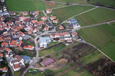 Aerial view of Southern Palatinate Terraces in the district Gleiszellen in Gleiszellen-Gleishorbach in the state Rhineland-Palatinate, Germany