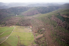 Aerial view of FeWo Saigenranch in Pleisweiler-Oberhofen in the state Rhineland-Palatinate, Germany