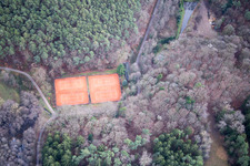 District Gleishorbach in Gleiszellen-Gleishorbach in the state Rhineland-Palatinate, Germany from above