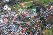 Aerial photograpy of Südpfalz Therme in Bad Bergzabern in the state Rhineland-Palatinate, Germany