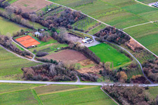 Sports field of the tennis club TCO Oberotterbach and SV Oberotterbach 1950 eV in Oberotterbach in the state Rhineland-Palatinate, Germany
