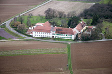 Workshop for Assisted Living of hidden Talents GmbH in the district Haftelhof in Schweighofen in the state Rhineland-Palatinate, Germany seen from a drone