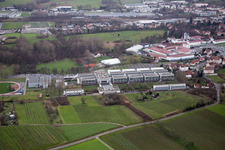 Aerial view of School center in Wissembourg in the state Bas-Rhin, France