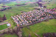 District Altenstadt in Wissembourg in the state Bas-Rhin, France viewn from the air