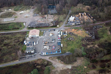 Aerial view of Eurovia in the district Altenstadt in Wissembourg in the state Bas-Rhin, France