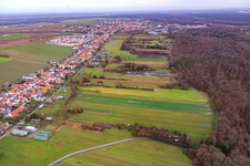 Saarstr from the west in Kandel in the state Rhineland-Palatinate, Germany