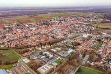 City view from the southwest in Kandel in the state Rhineland-Palatinate, Germany