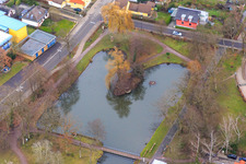 European Culture Park at the Schwanenweiher in Kandel in the state Rhineland-Palatinate, Germany