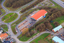 LIDL and Park and Ride parking in Kandel in the state Rhineland-Palatinate, Germany