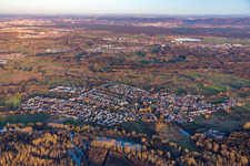Aerial view of Ilingen in the district Illingen in Elchesheim-Illingen in the state Baden-Wuerttemberg, Germany