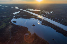 Murg estuary in Steinmauern in the state Baden-Wuerttemberg, Germany