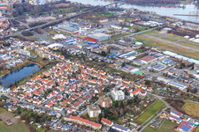 Am Renngraben district at the Russenweiher in Speyer in the state Rhineland-Palatinate, Germany