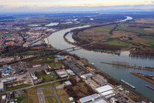 PFW Aerospace GmbH, Hall 101 Speyer - Cultural Center and Bopp & Reuther Messtechnik at the New Rhine Harbor in Speyer in the state Rhineland-Palatinate, Germany