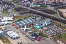 Technology Museum Speyer in Speyer in the state Rhineland-Palatinate, Germany from above