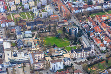 Deaconess Park in the Deaconess Foundation Hospital Speyer from the east in Speyer in the state Rhineland-Palatinate, Germany