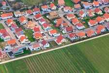 Aerial photograpy of New development area Fischlinger Straße in Essingen in the state Rhineland-Palatinate, Germany