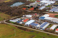 Industrial area In den Birkenwiesen with BULLINGER Metallbau GmbH in Offenbach an der Queich in the state Rhineland-Palatinate, Germany